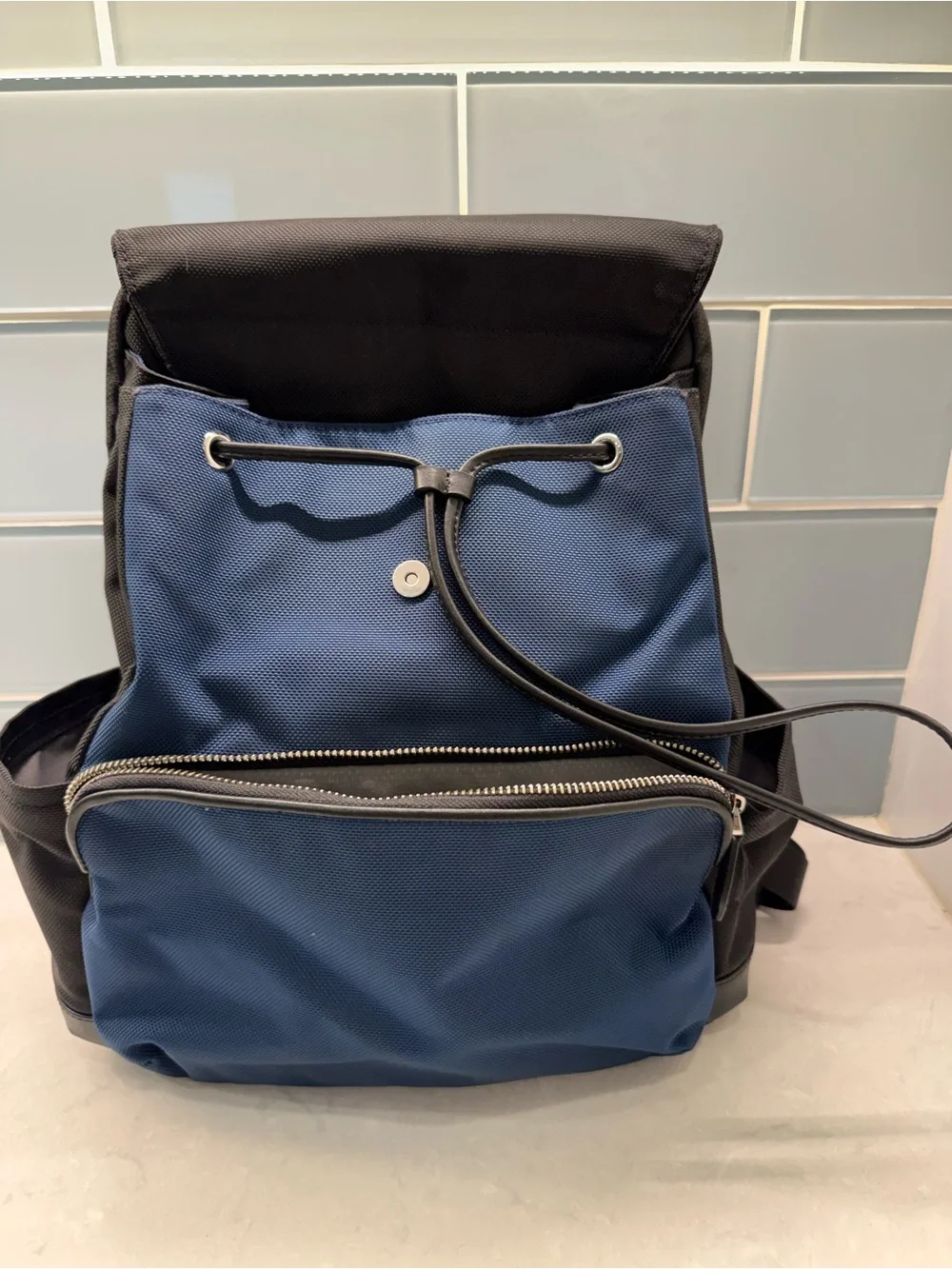 TUMI Elise Backpack Navy Blue & Black Nylon